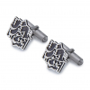 Silver Persian Calligraphy Cufflinks, Seize The Moment, Poem by Khayyam