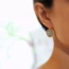 Gold Plated Gold Plated Silver Earrings with Persian Vintage CoinSilver Vintage Coin Earrings
