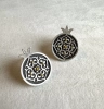 Sterling Silver Tiny Stud Pomegranate Earrings