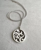 Sterling Silver Double Sided Flower Necklace