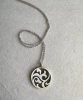 Sterling Silver Double Sided Flower Necklace