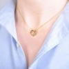 Gold Plated Silver Tiny Heart Necklace, Friendship Necklace