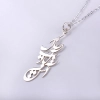 Four Elements Silver Necklace, Unisex Persian Calligraphy Necklace