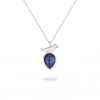 Silver Birds Necklace With Lapis Lazuli