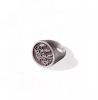 Silver Round Signet Ring, Life is Beautiful