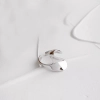Silver Wave Curvy Minimal Adjustable Ring
