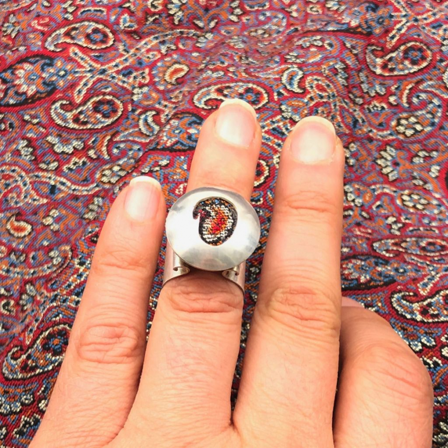 Handmade Paisley Silver One Of A Kind Ring