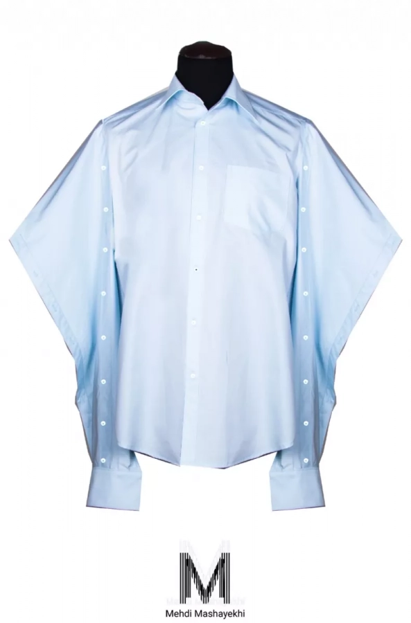 Unisex Over Sized Fit Butterfly Shirt Light Blue
