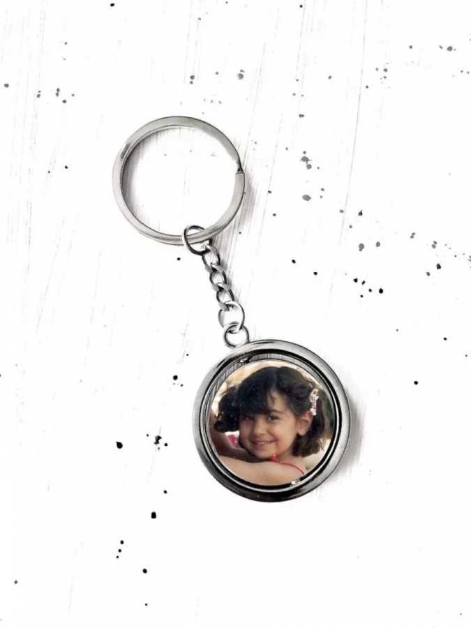 Personalized Double Side Custom Key ring - Photo Key chain- Sogand