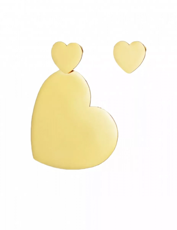 Detachable Big Heart Earrings