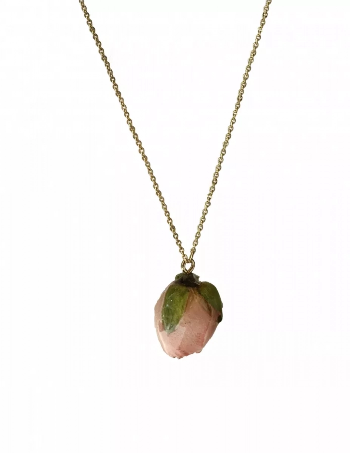 Pink Rose Chain Necklace