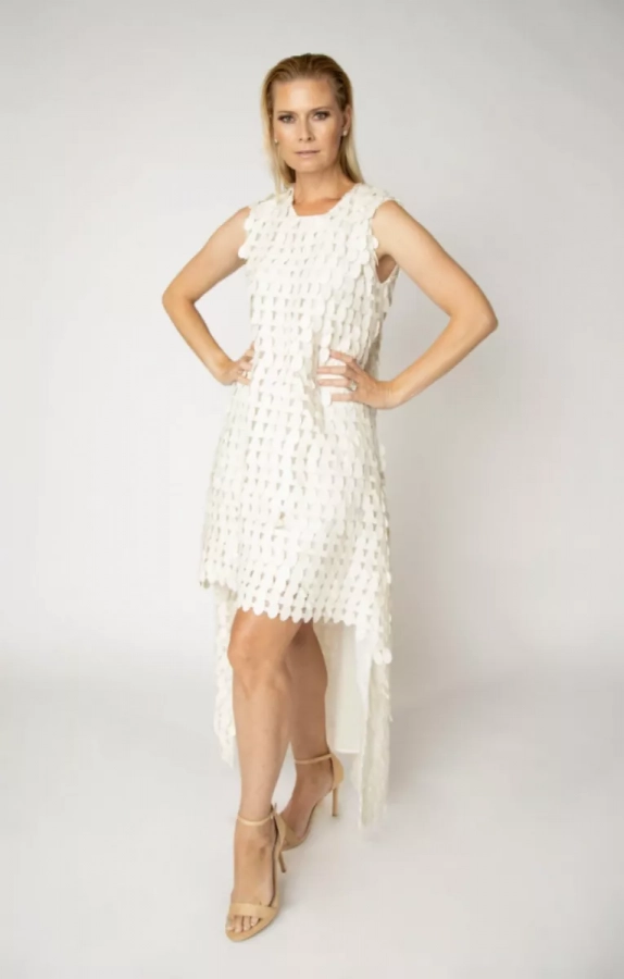 Short In Front And Long In Back White Michelle Dress