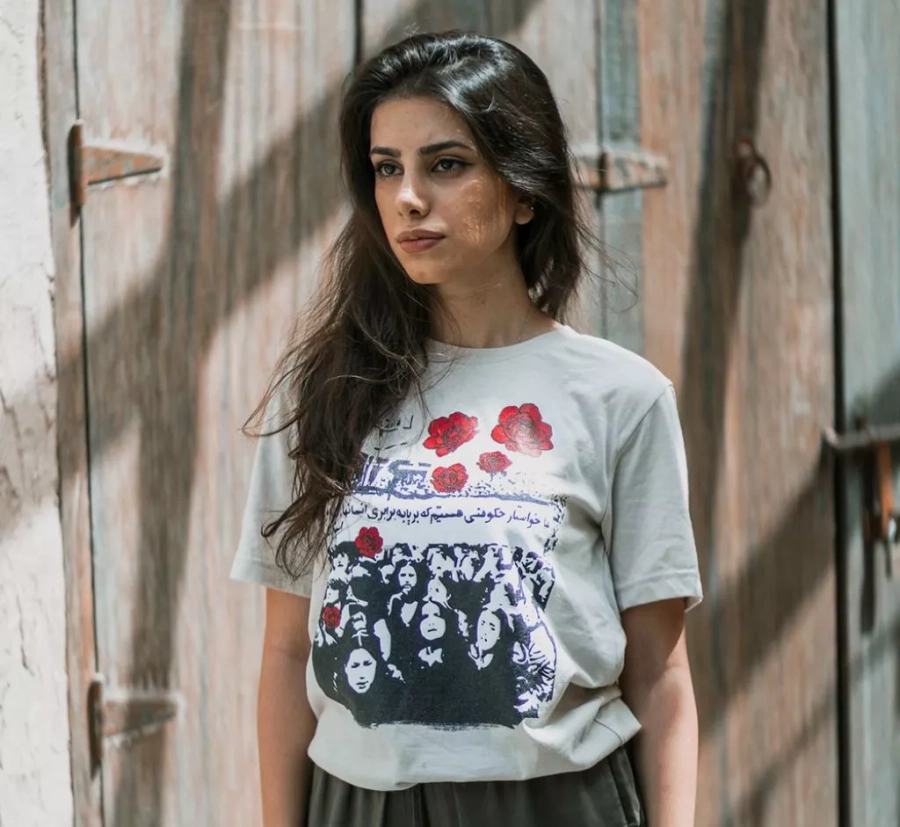 Women Of Iran Unisex Premium T-shirt In Heather Dust