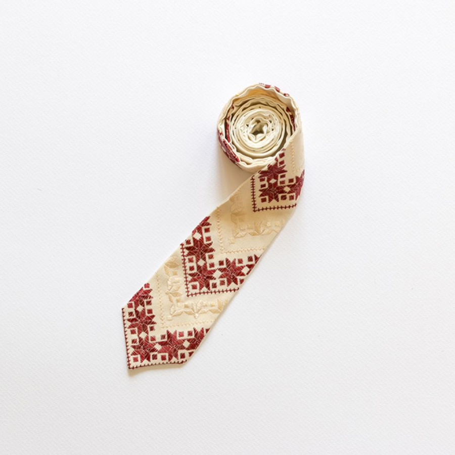 Persian Handmade Special Red Needlework Ravenala Tie