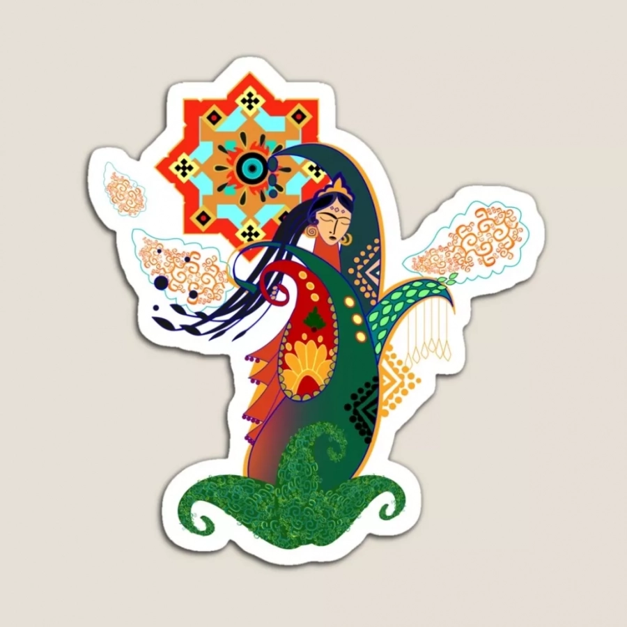 Persian Nowrooz Illustration _ Magnet Sticker