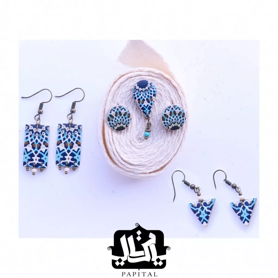 Tile Drop Earrings - Nafis Design