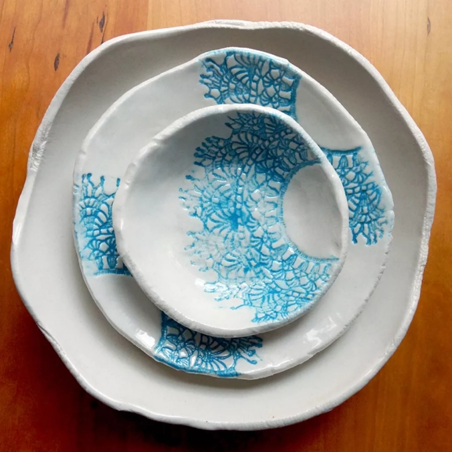 Gramma Lace Porcelain Dishes - Dinnerware