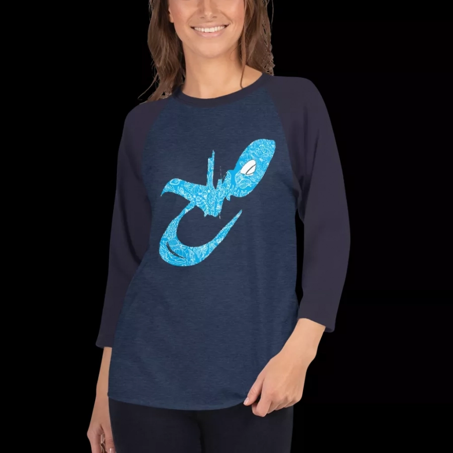 Peace In Farsi Calligraphy-unisex 3/4 Sleeve Raglan T-shirt In Colors