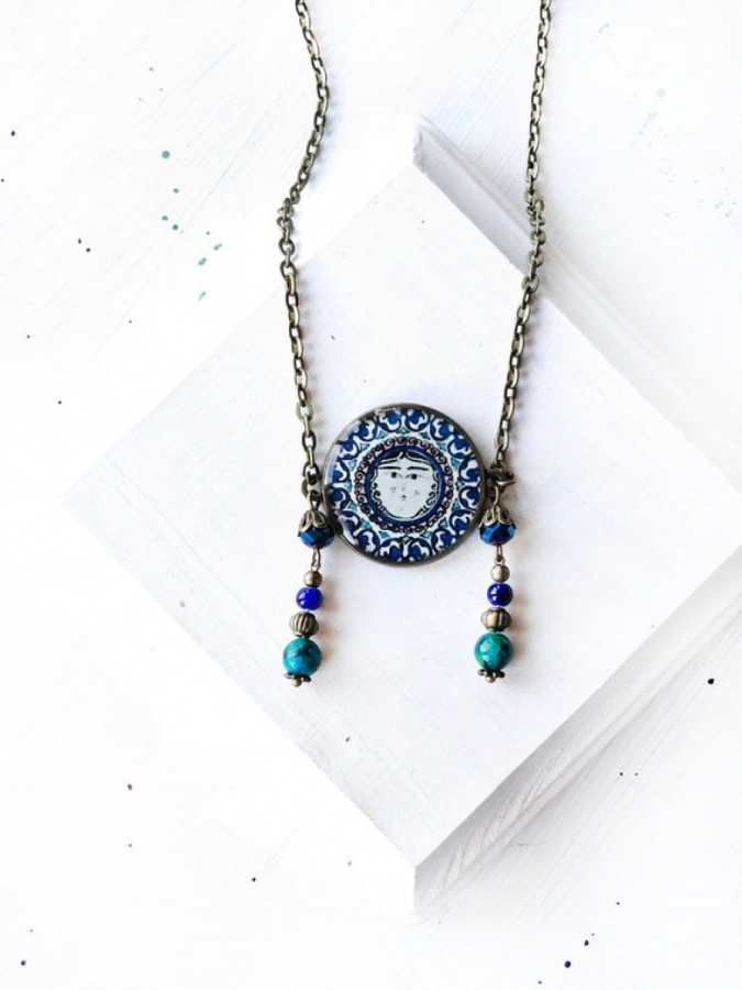 ROXANA necklace - historic - vintage Persian pattern