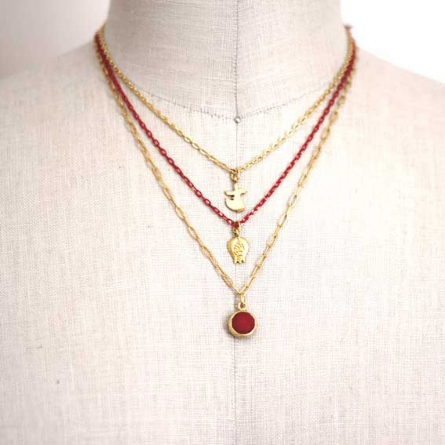 Pomegranate Layered Necklace