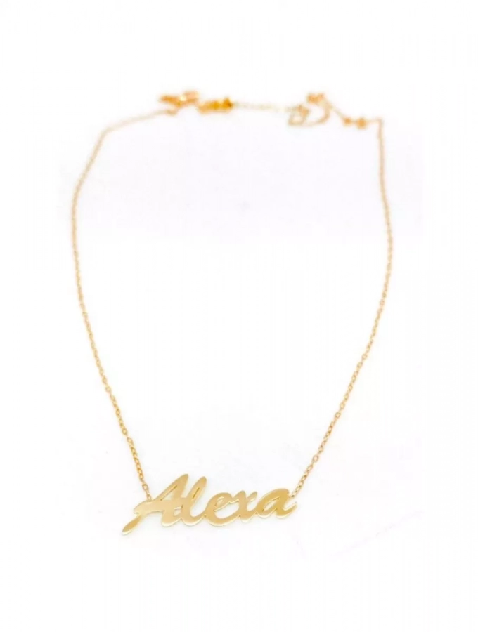 Personalized English Necklace -choose Your Name And Material