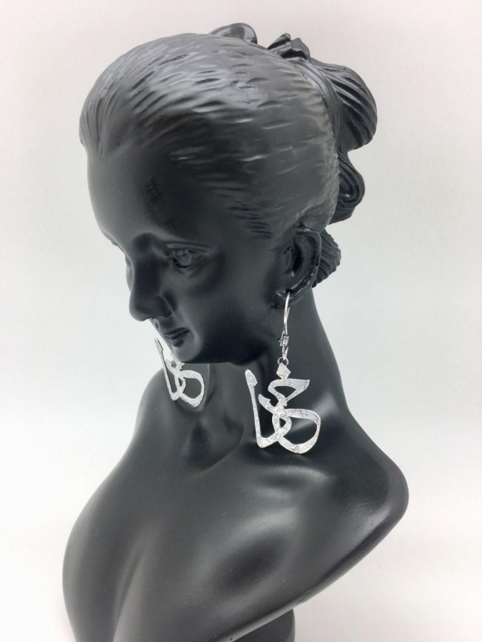 Patina Custom Earring in silver 