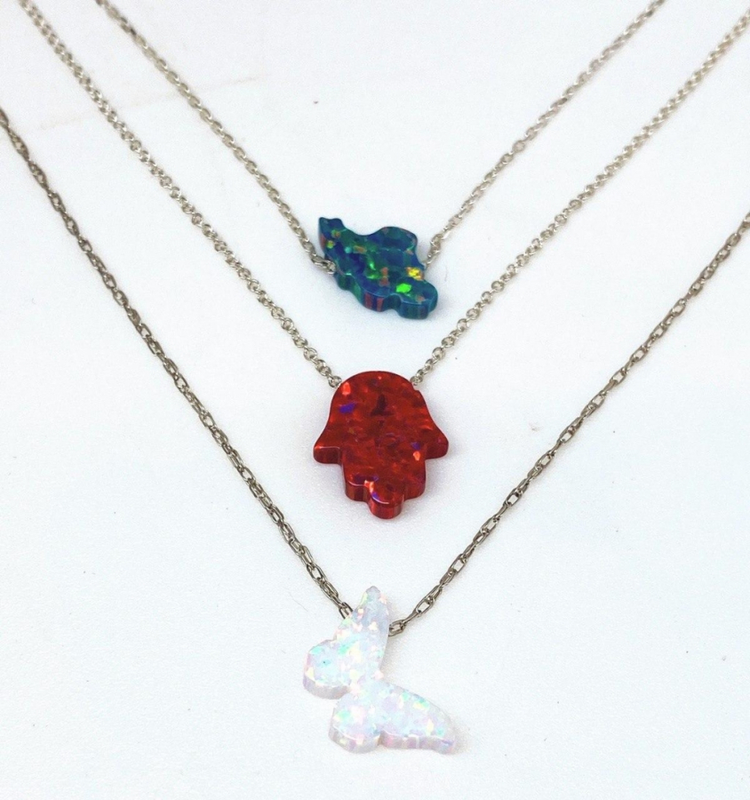 Opal Stone With Silver Or Gold(18k) With Chain Necklace