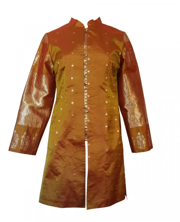 Hand-tailored indian jacket gold