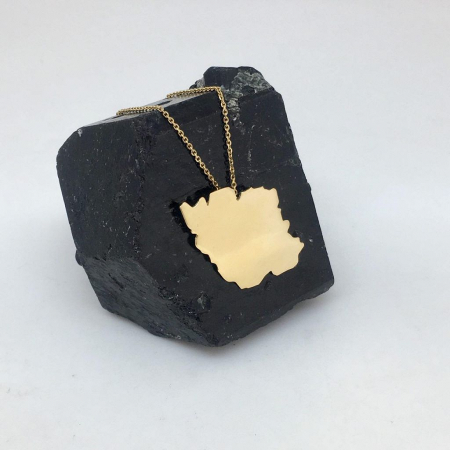 Iran map pendant - choose your option - available in Gold, Silver, Brass or Copper , with or without chain