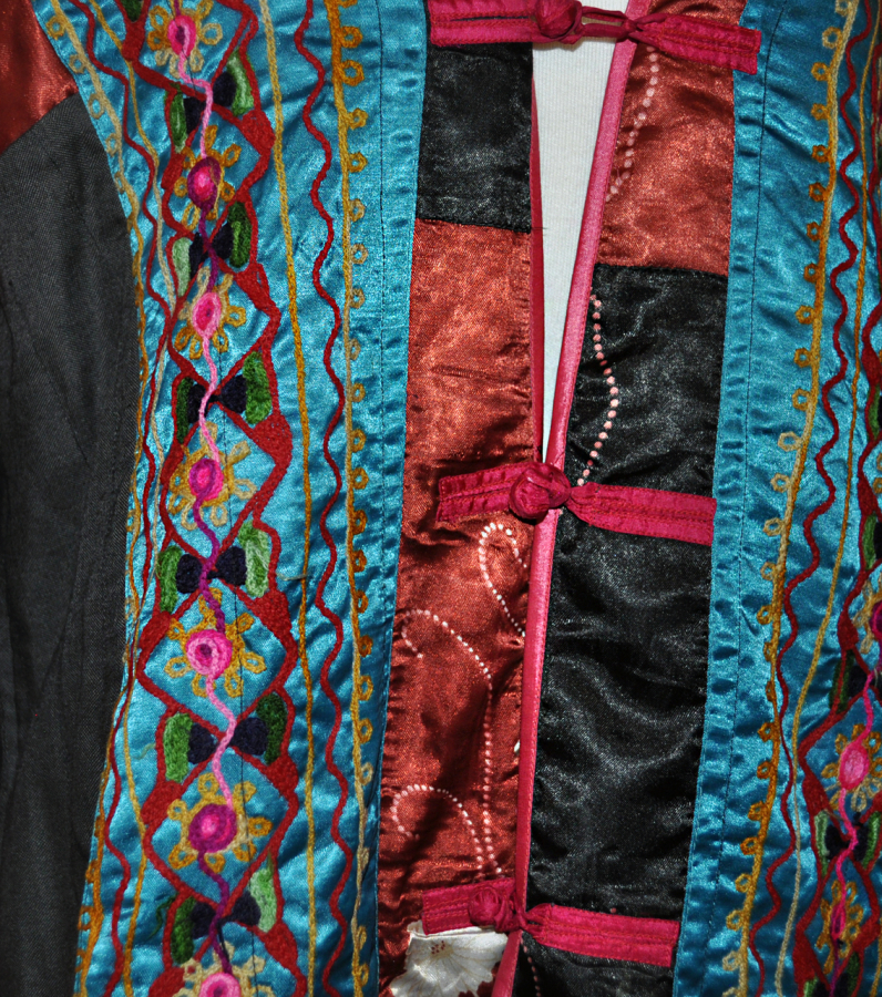 Hand-tailored bohemian style toggle coat