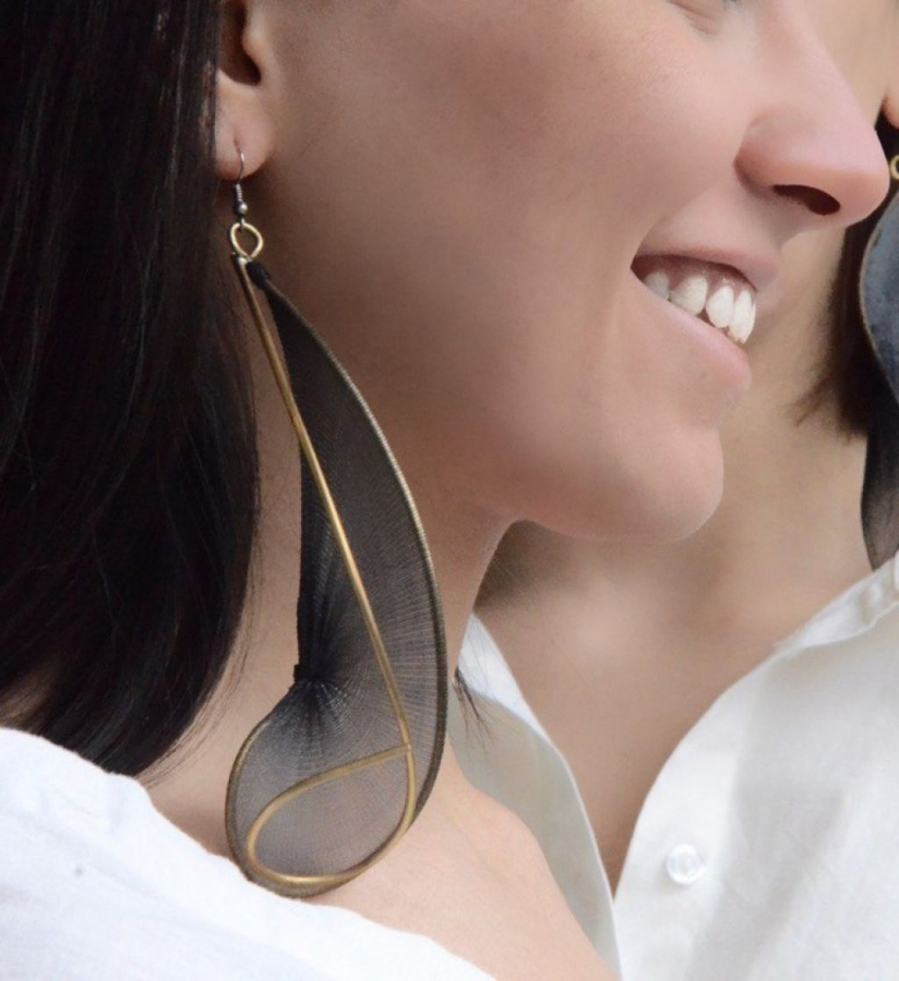 Sustainable Handmade Brass Tango Single Earring 