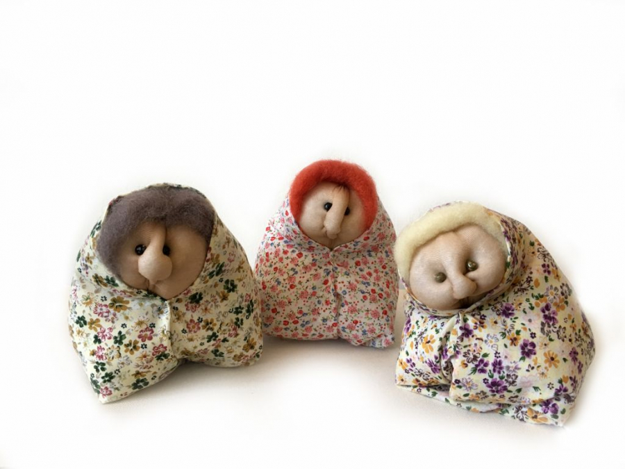 Three Handmade Persian sisters dolls 