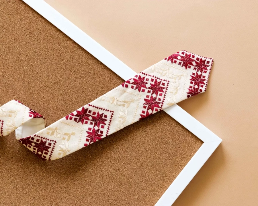 Persian Handmade Special Red Needlework Ravenala Tie