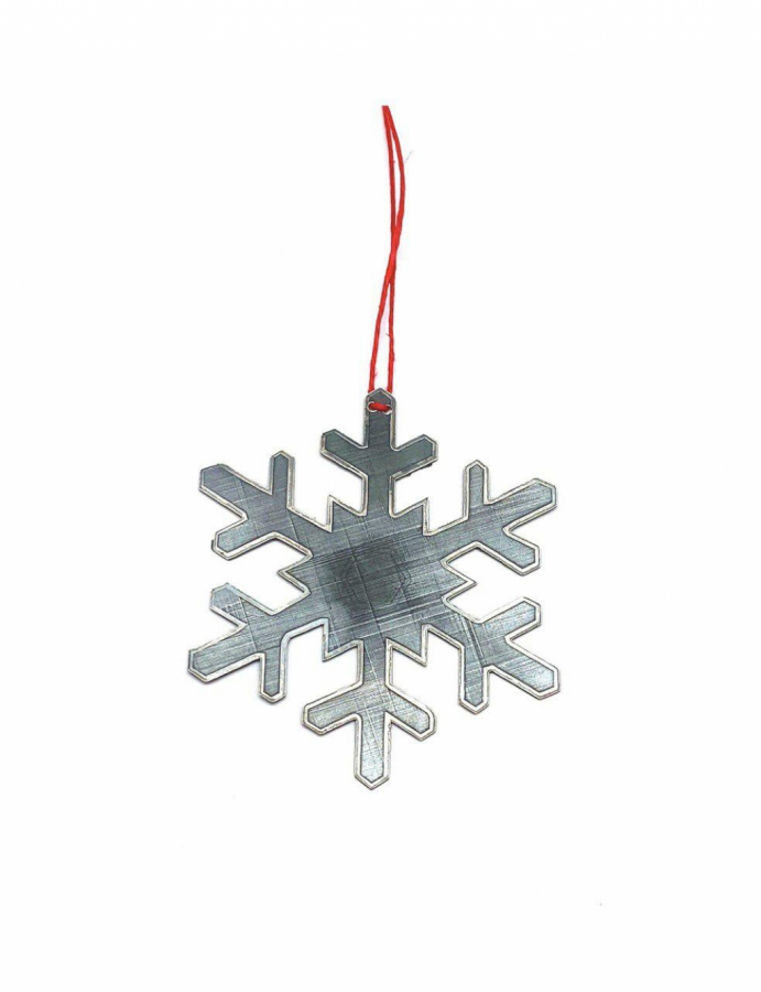 Snowflakes Silver Christmas Ornament