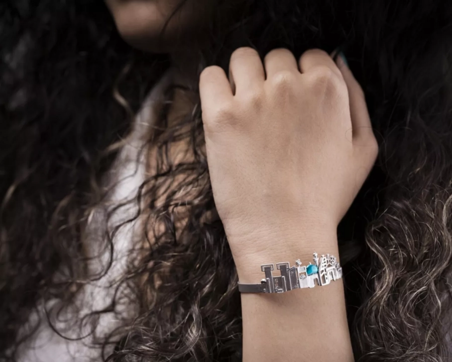 Handmade Silver Bracelet Inspired By Tehran City