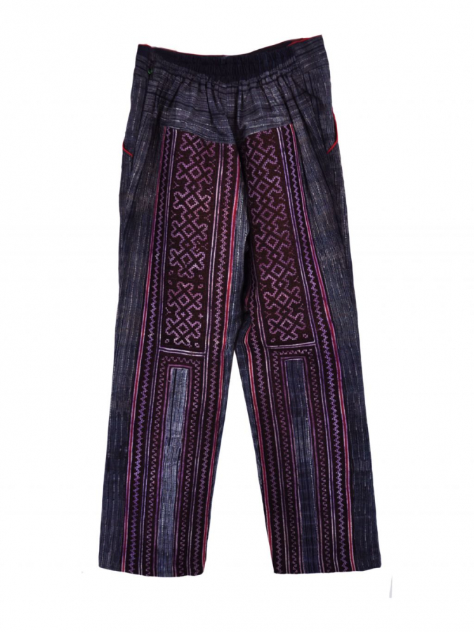 Batik Painting Andembroidery Bohemian Pants