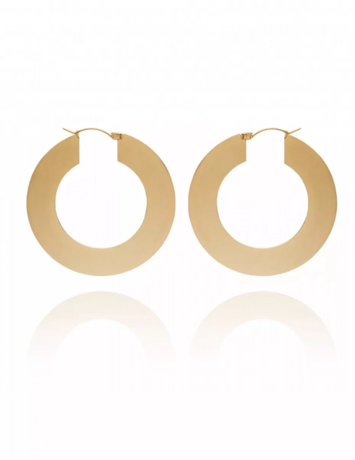 Gold Plated Open Hoop Earrings