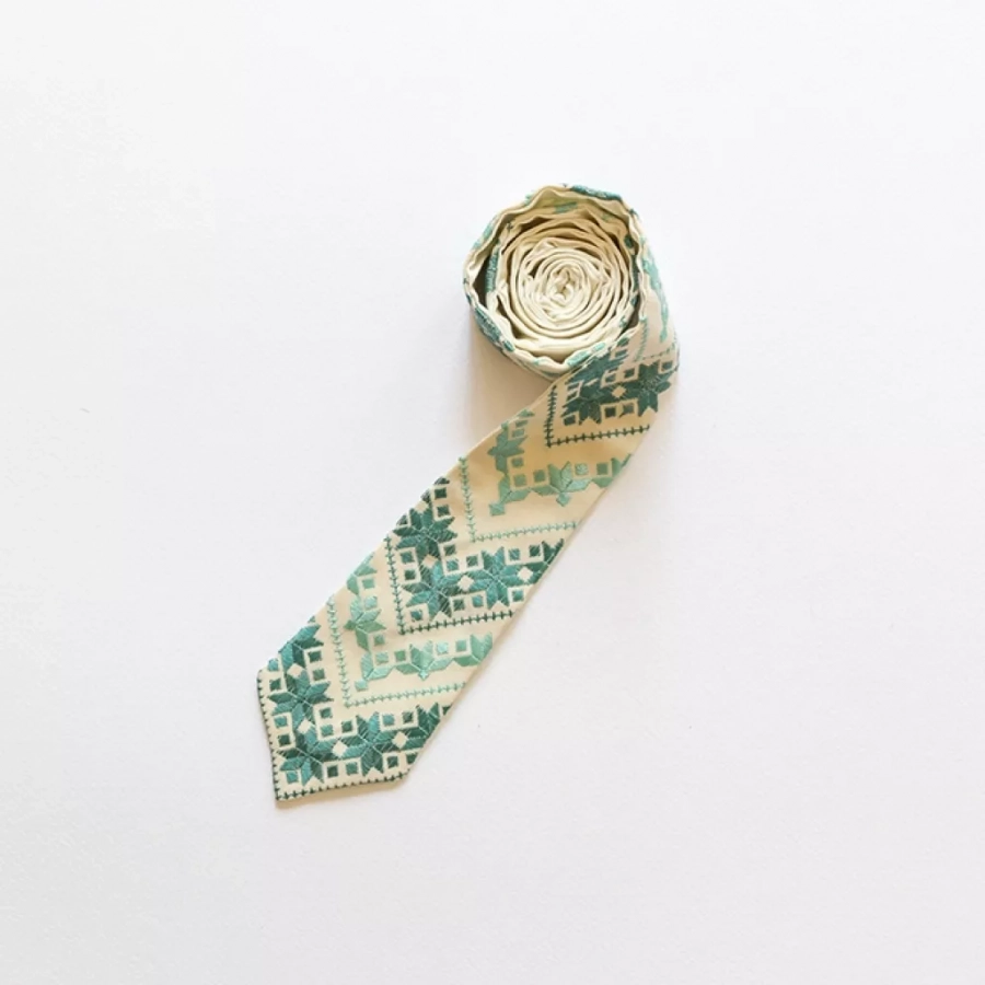 Baloochi Handmade Needlework Tie, Ravenala