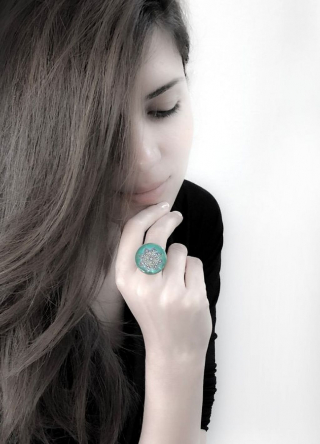 SOHA adjustable ring - Persian jewelry- Mandala
