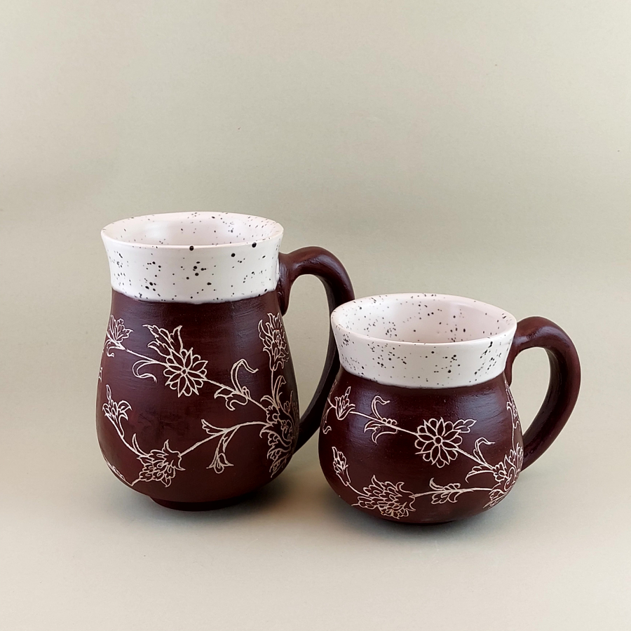 Large Pottery Mug, 16/32 oz, Drinking glass, Coffee Mug, Handmade Ceramic Mug,Hand painting Mug, Pottery Handmade Mug, Housewarming Gift