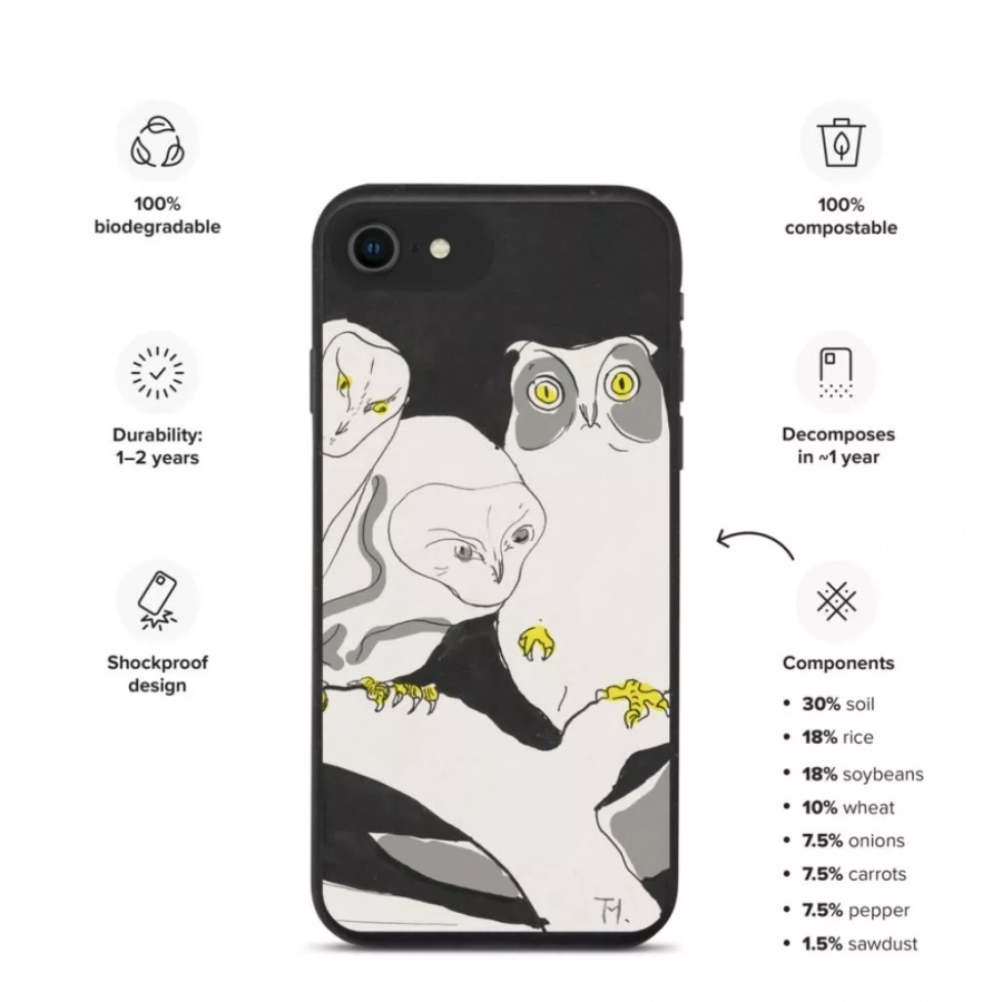 Owls Biodegradable iPhone Case