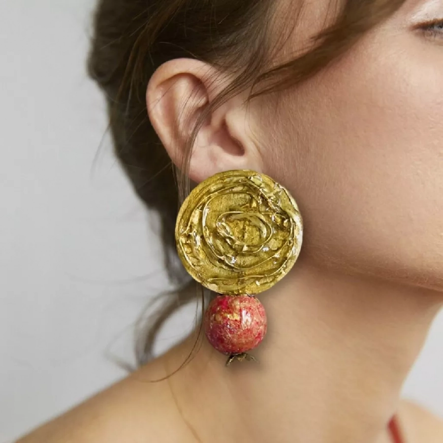 Pomegranate Earrings انار Yalda Marrakesh Earrings Vintage Style Jewelry