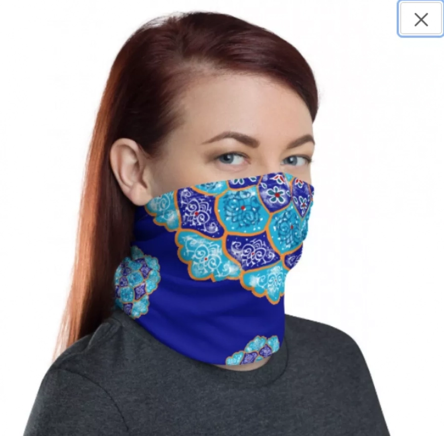 Face Cover - Neck Gaiter For Men & Women - Minakari Design