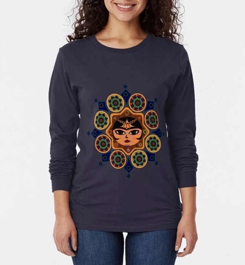 Persian Illustration Negar Khatoon Women’s Long Sleeve T-shirts