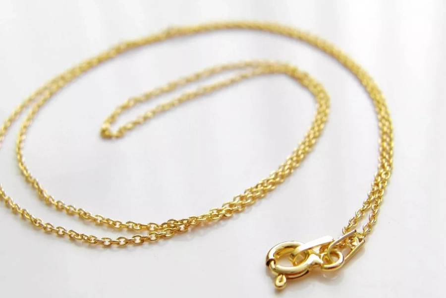 24 carat gold plated sterling silver necklace