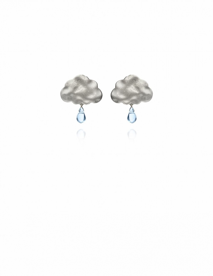 cloud, could earrings,rain, rain earrings, rain drop earrings, lakoo, lakoodesigns, lakoo earrings