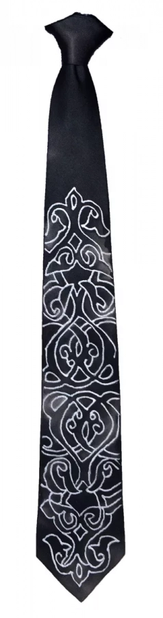 Hand Made Silk Tie With Hand Painted Design