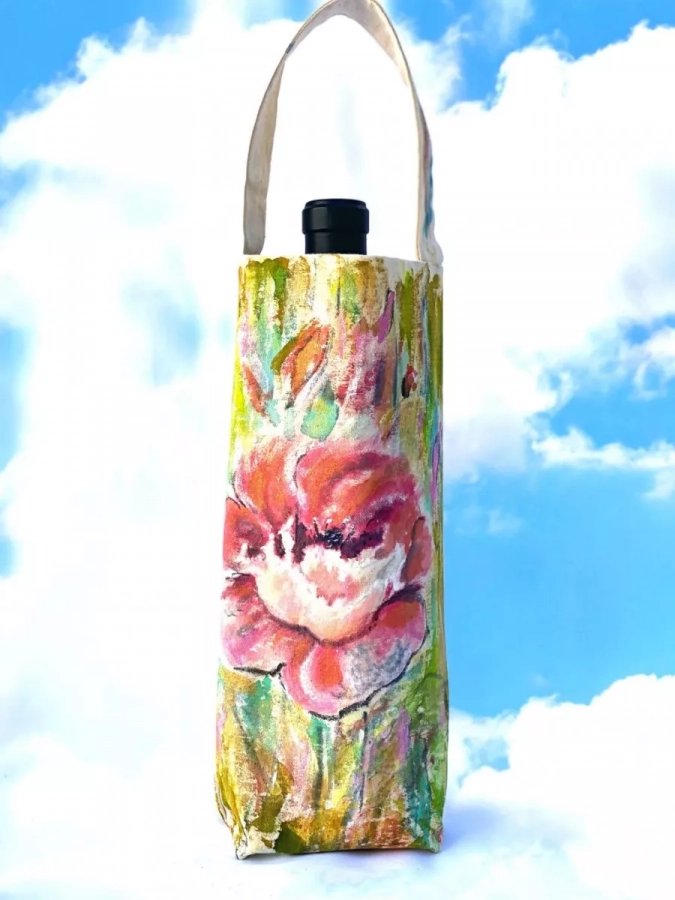 Hand-painted Persian Wine Bag- Spring 01