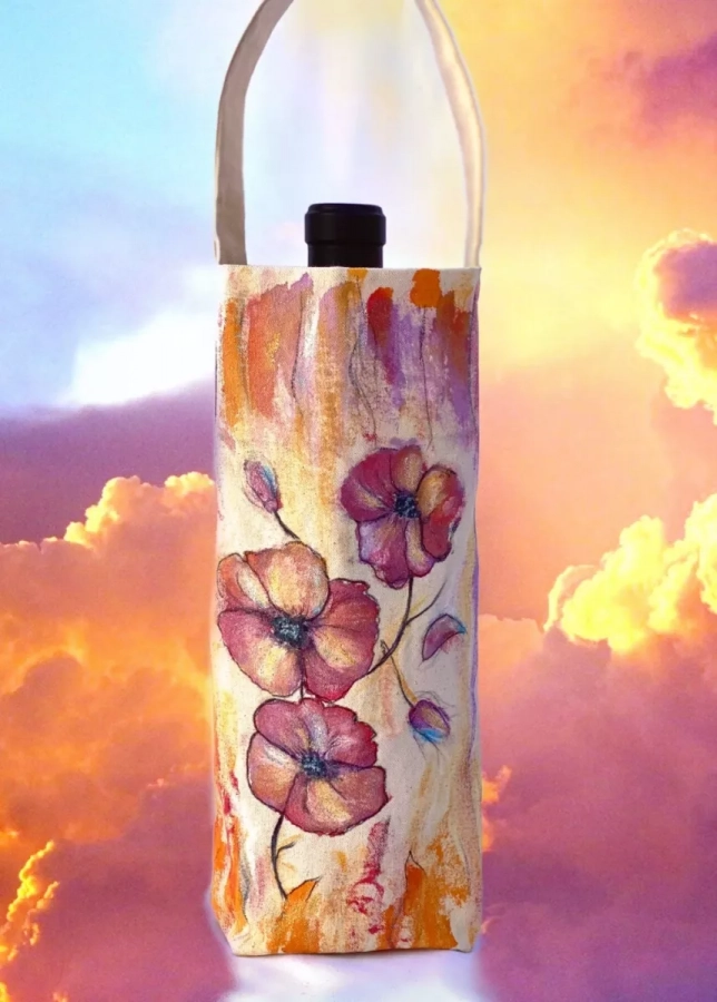 Hand-painted Persian Wine Bag- Spring 02