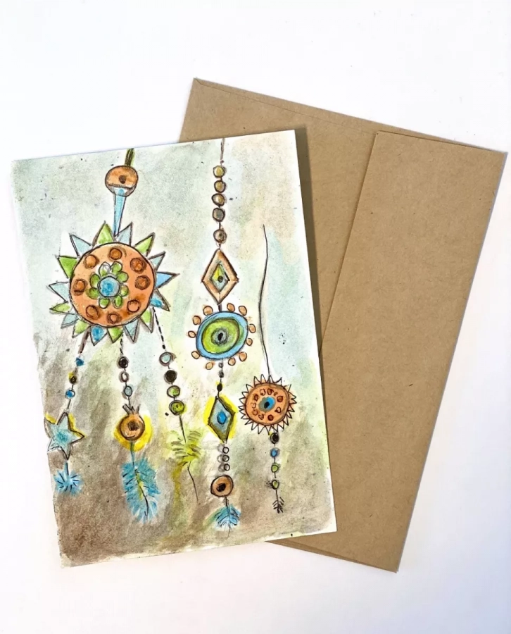 4 Pack- Hand Painted Greeting Card-02